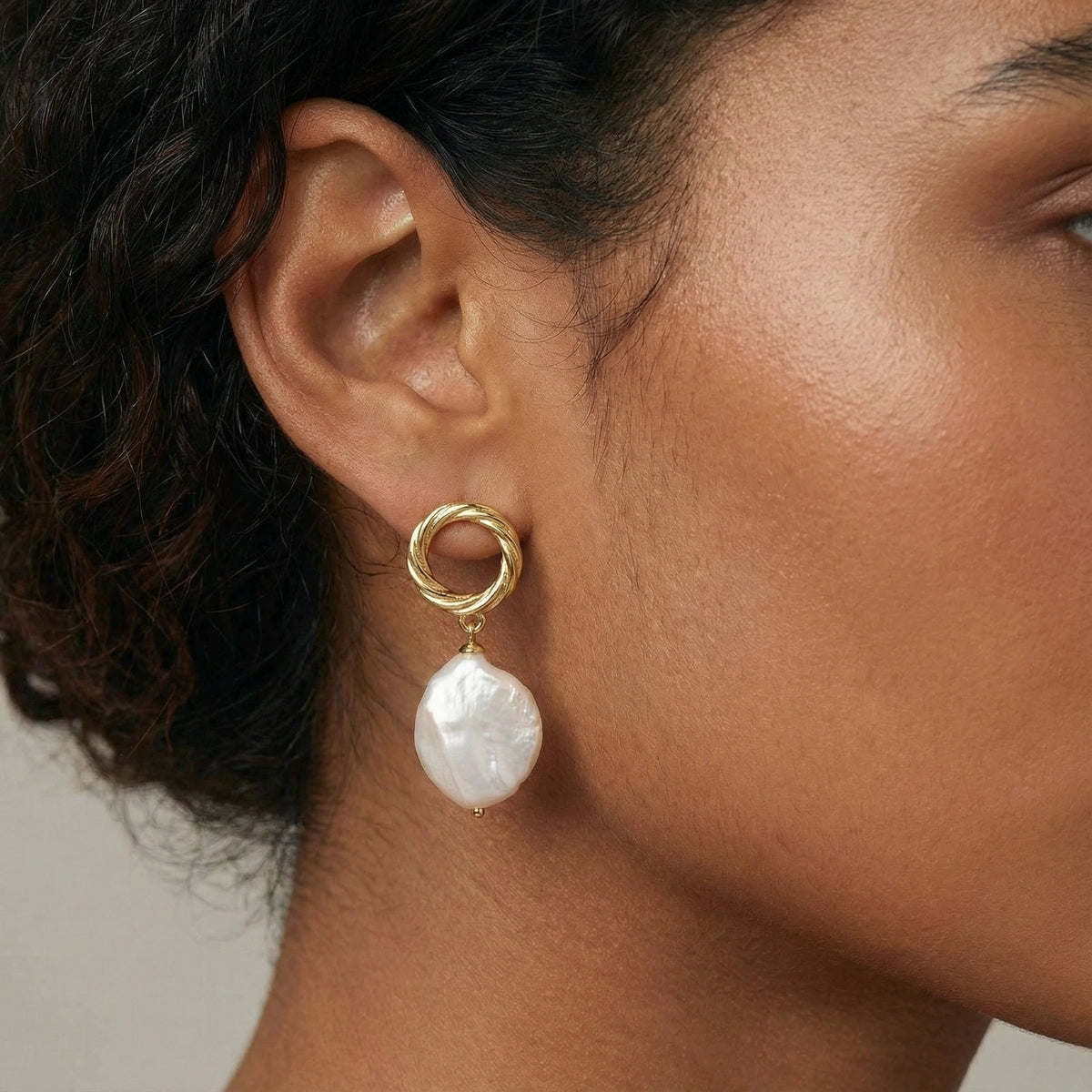 Pearl Glow Drop Earrings by Yspera
