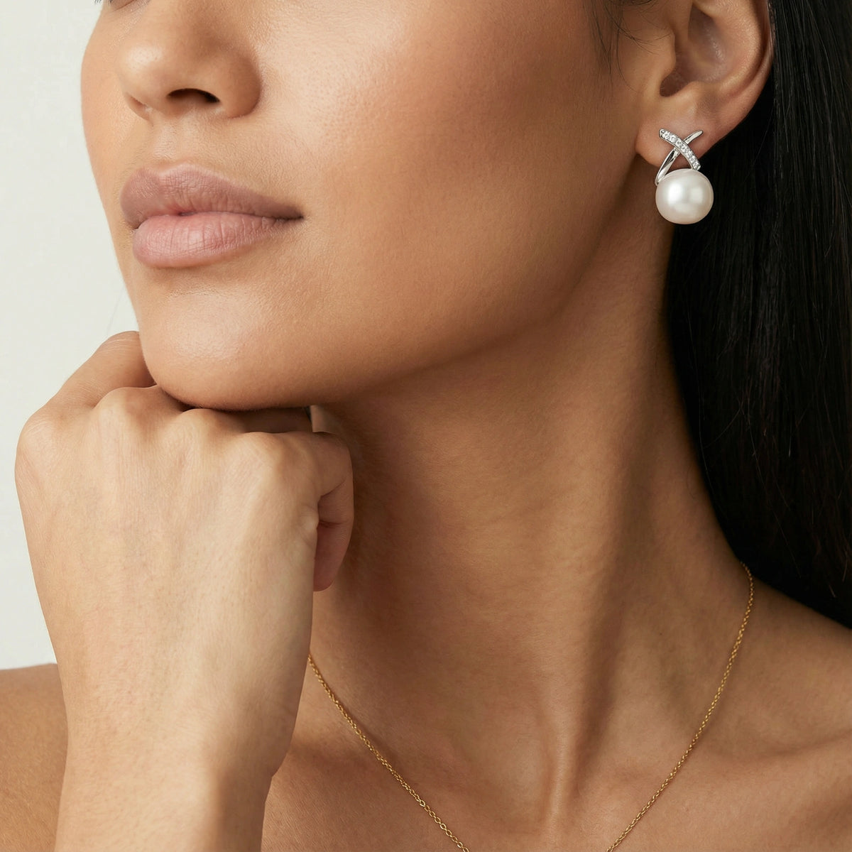 Luminous Pearl Drop Earrings by Yspera