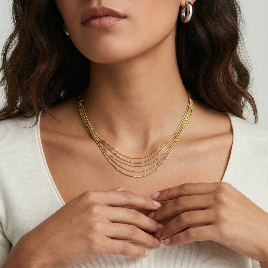Golden Hour Layers Necklace by Yspera