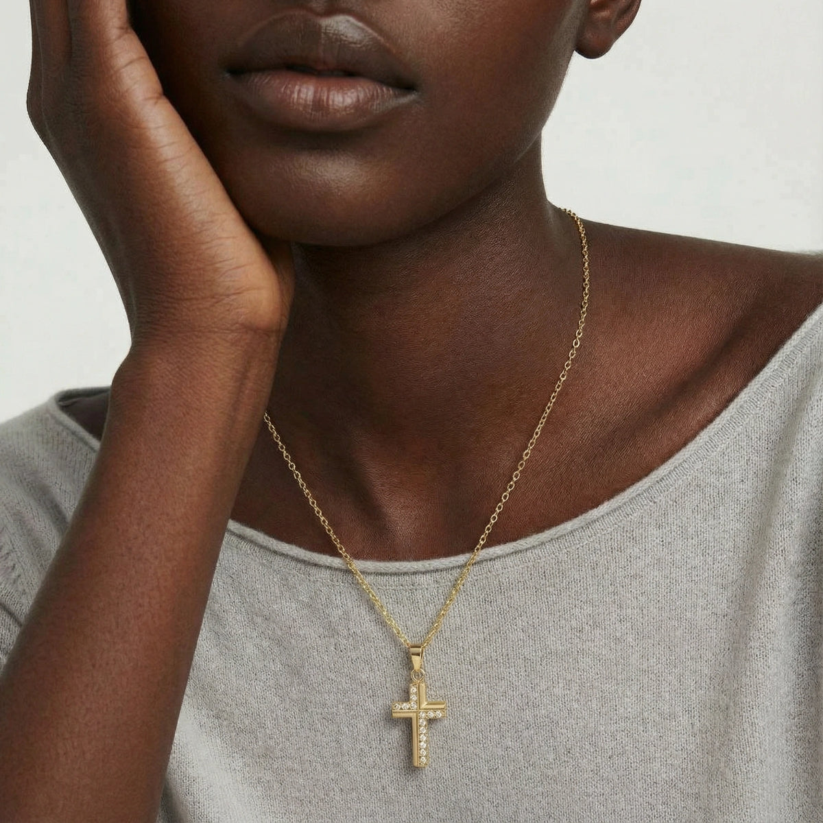 Divine Radiance Cross Necklace by Yspera