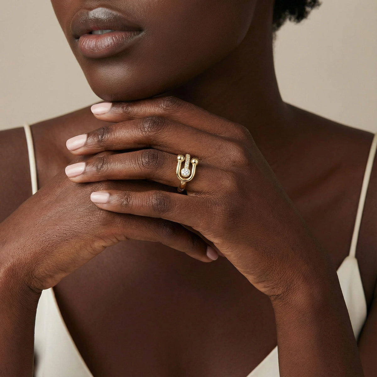 Safety Pin Statement Ring by Yspera