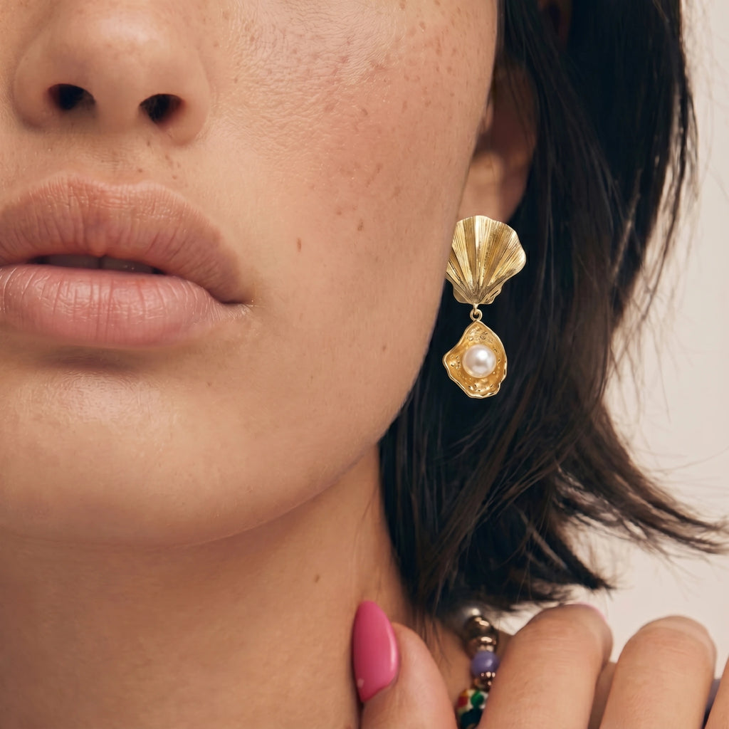 Ocean Shell Pearl Drops by Yspera