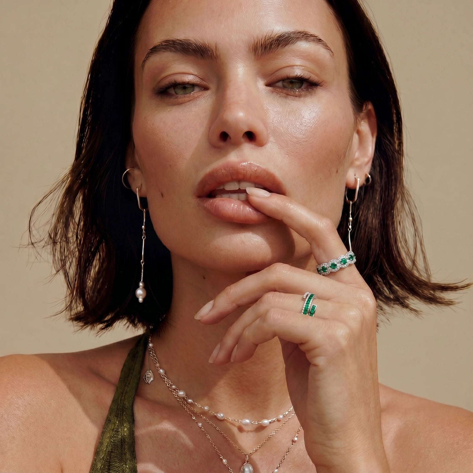 Emerald Wave Ring