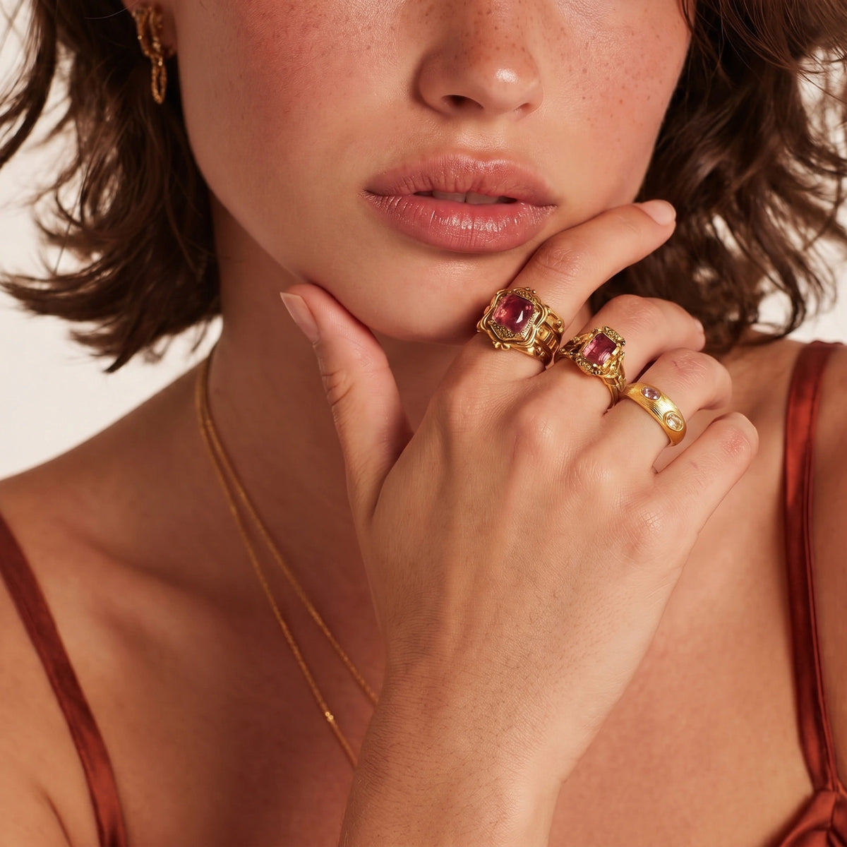 Dual Gem Statement Ring by Yspera