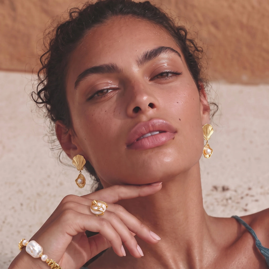 Ocean Shell Pearl Drops by Yspera